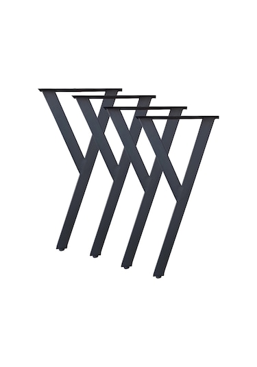 Bin1Fırsatt Metal Ayak 4 Lü Y Model Masa Ayağı Yemek Çalışma Masası Ayakları