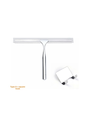 Mufunye Ev İçin Cam Temizleyici, Çinko Alaşımlı Ve Paslanmaz Çelik, Tek Yönlü Temizleme, 40 Adet Kutu, Beyaz Jantlı Kare Yapışkan Kanca Dahil Diğer