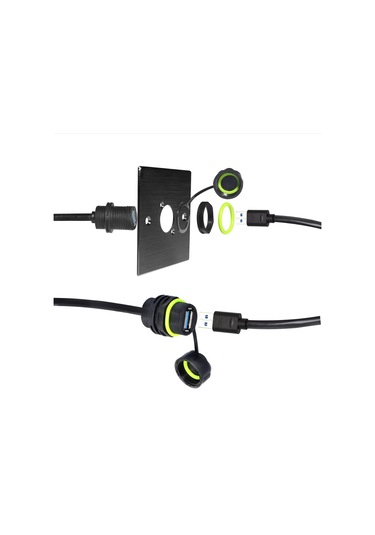 Erkek - Dişi Ip68 Su Geçirmez Rj45 Konnektör