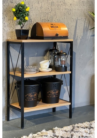 Stally Mutfak Rafı Erzak Malzeme Dolabı 3'Lü (489653797)