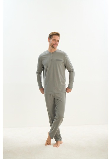 Erkek Uzun Kol Yeşil Pijama Takım C8t2n5o9 001