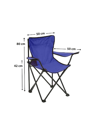 Exent Rejisör Katlanır Çantalı Piknik, Plaj, Balıkçı, Kamp Sandalyesi 4'lü - Lacivert
