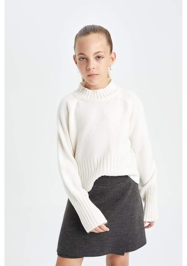 DeFacto Kız Çocuk Antrasit Basic Düz Şort Etek A7172A824WNAR84 Antrasit