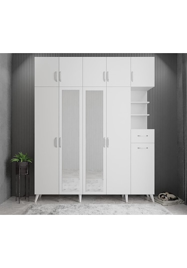 Açelya Portmanto Vestiyer Beyaz  175cm M10