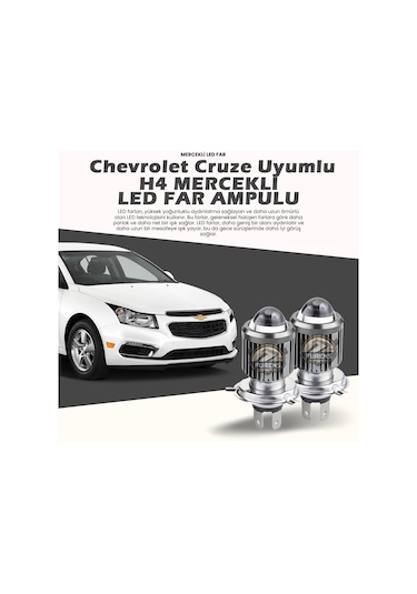 Chevrolet Cruze Mercek Led Xenon Şimşek Etkili Oto Ampul Çift Renk