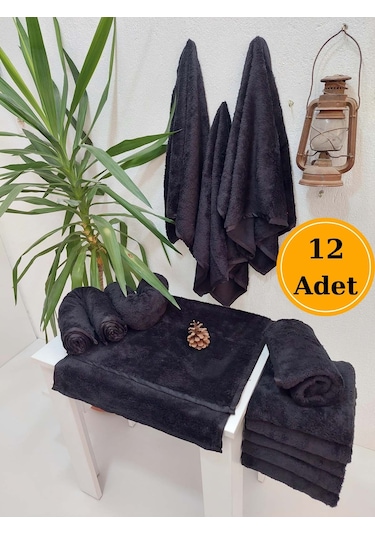 Mikrofiber Saç Havlusu Boya Tutmayan Kuaför Havlusu Siyah 50x90cm
