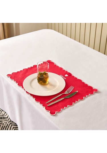 Evidea Soft Amore Amerikan Servis - Kırmızı - 30x50 Cm Kırmızı