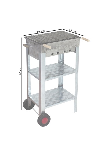 Metehan MTH-63 Lama Izgaralı - İki Tekerlekli Battal Boy Mangal