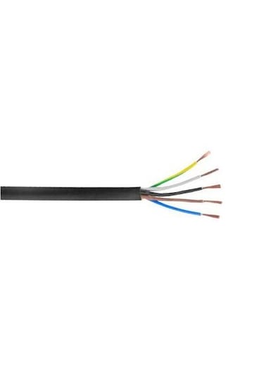 Yeşim Kablo 5x2,5 Mm² Tam Kesit Ttr Cca Kablo Siyah 100 Metre