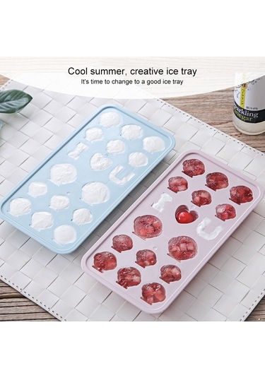 Yaratıcı Dıy Ev Dondurma Kalıbı Buz Kafes Penguen Şekli Ev Yapımı Buz Küpleri Kapaklı Buz Kutusu Pembe Pembe