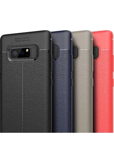 Samsung Uyumlu Galaxy Note 8 Deri Görünümlü Lux Niss Silikon Kilif 457122353