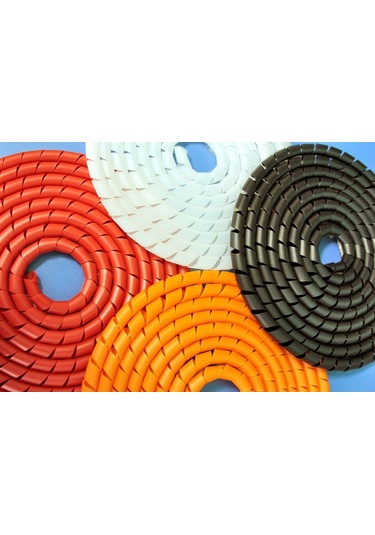 Kablo Toplama Koruma Spirali Rulo No 6- 20 Mm Beyaz 50 M