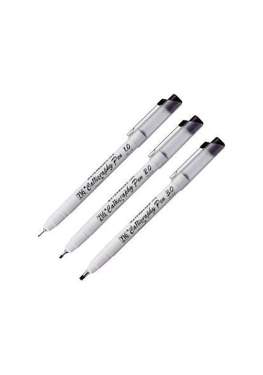 Zig Calligraphy Pen Yan Kesik Kaligrafi Kalemi 1.0 2.0 3.0 MM Siyah Set
