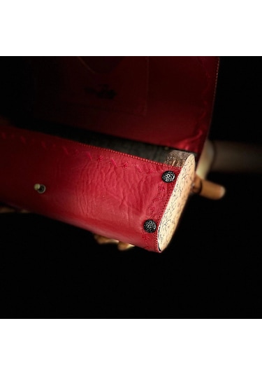 Hakiki Deri, El Yapımı Bayan Çanta, Bayan Cüzdan Larissa V31 Ekru