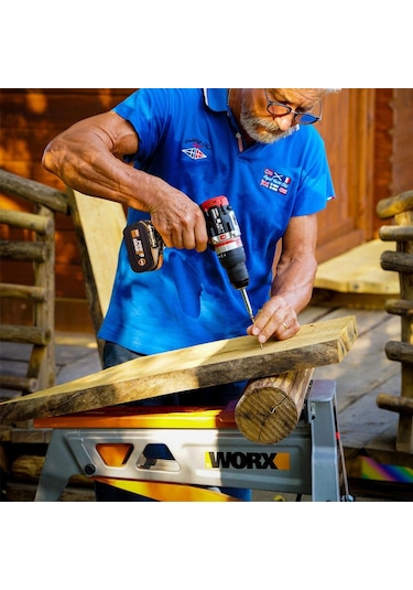 Worx WX354.4 20 V 4.0 AH Li-Ion Çift Akülü Kömürsüz Şarjlı Darbeli Matkap