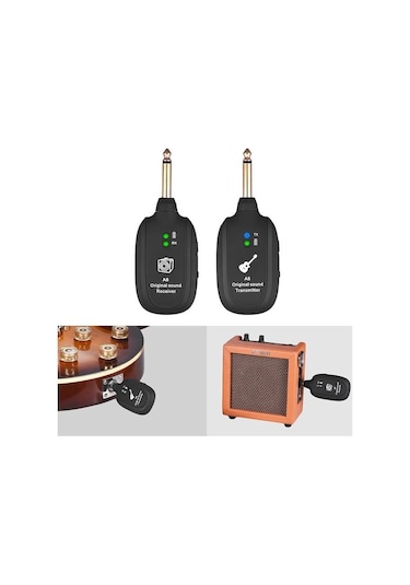 Magicvoice Mv-19583 Uhf Gitar Tip Kablosuz Amfi Enstrüman Kablosuz Mikrofonu