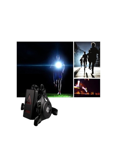 Sones Beyaz Işıklı Fener Açık Spor Koşu Işığı, Led Gece Çalışan El Feneri Uyarı Işıkları Usb Şarj Göğüs Lambası Siyah