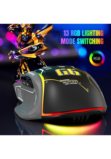 Reedark G6 Rgb 12 Tuşlu Mekanik Mouse Kablolu Oyun Mouse Ergonomik Tasarım 10 Tuşlu Makro Programlanabilir Ayar