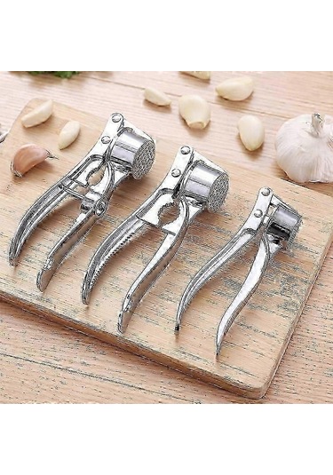 Çelik Sarımsak Presi - Zencefil Ezici - Mutfak Gereçleri - Kolay Temizlenebilir Ve Paslanmaz Sarımsak Presi, H Siyah