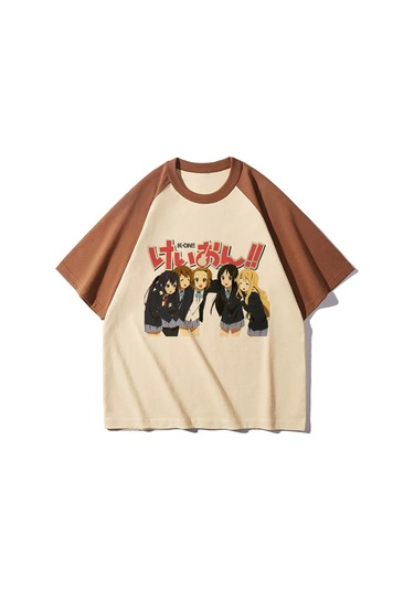 Snapbuy K-on Anime T-shirt Kadın - Desenli Bayan Üst Giyimerkek Black