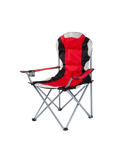 Hobi.co Deluxe Katlanır Kamp Plaj Ve Balıkçı Sandalyesi Kırmızı