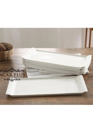 Acar 7462 Pure Carmen Porselen Kayık Tabak 1 Adet 30 Cm