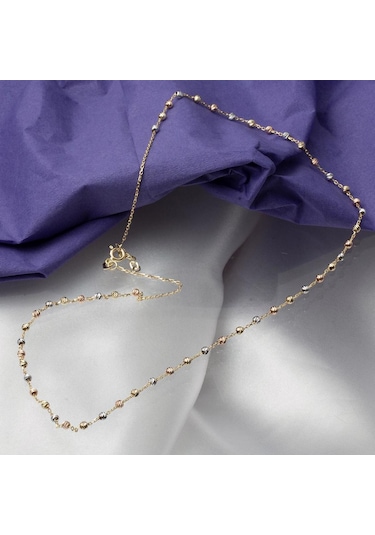 Top Altınlarla İşlenmiş Altın Zincir Kolye Klsmu14k15855