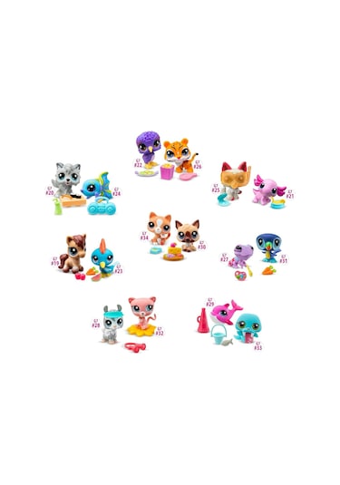 Littlest Pet Shop Minişler 2 Li Figür Seti S1 - Bukalemun Ve Kuş - 5 Cm