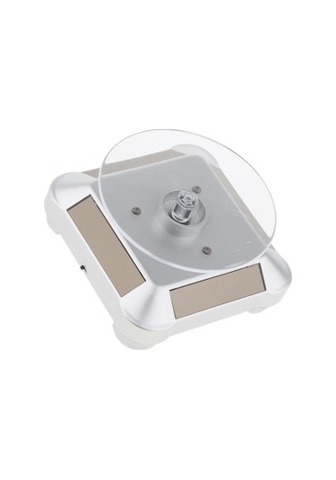 Trendooze Tabla, Standı Sergileme Saat Mücevher Led Işıklı Güneş Gümüş Enerjili Döner Dönen Yv