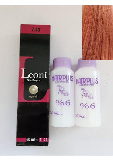 Leoni Profesyonel Saç Boyası 7.43 + Oksidan 2'li