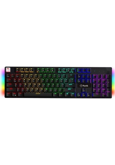 North Shield Q Trk Rgb Led / Mekanik Mavi Switch Siyah Gaming Klavye