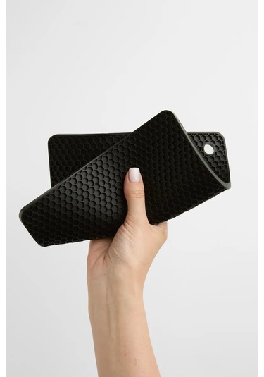 Happy Nest Silikon Mutfak Eldivenleri 2'li Set 196367620 Siyah