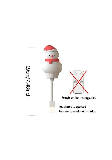 Led Usb Gece Lambası Sevimli Karikatür Gece Lambası Ayı Bebek Çocuk İçin Uzaktan Kumanda Yatak Odası Dekoru Başucu Lambası Noel Hediyesi Snowman Diğer