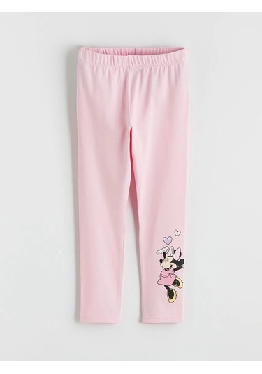 Lc Waikiki Sarı Daisy Duck Baskılı Kız Çocuk Tayt 2'li Sari