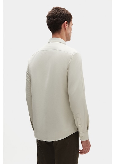 Ds Damat Slim Fit Adaçayı Oxford Düğmeli Yaka Kolay Ütülenebilir Nakış Detaylı Pamuklu Gömlek 4hc02ort03265 Adaçayı Yeşili Yeşil