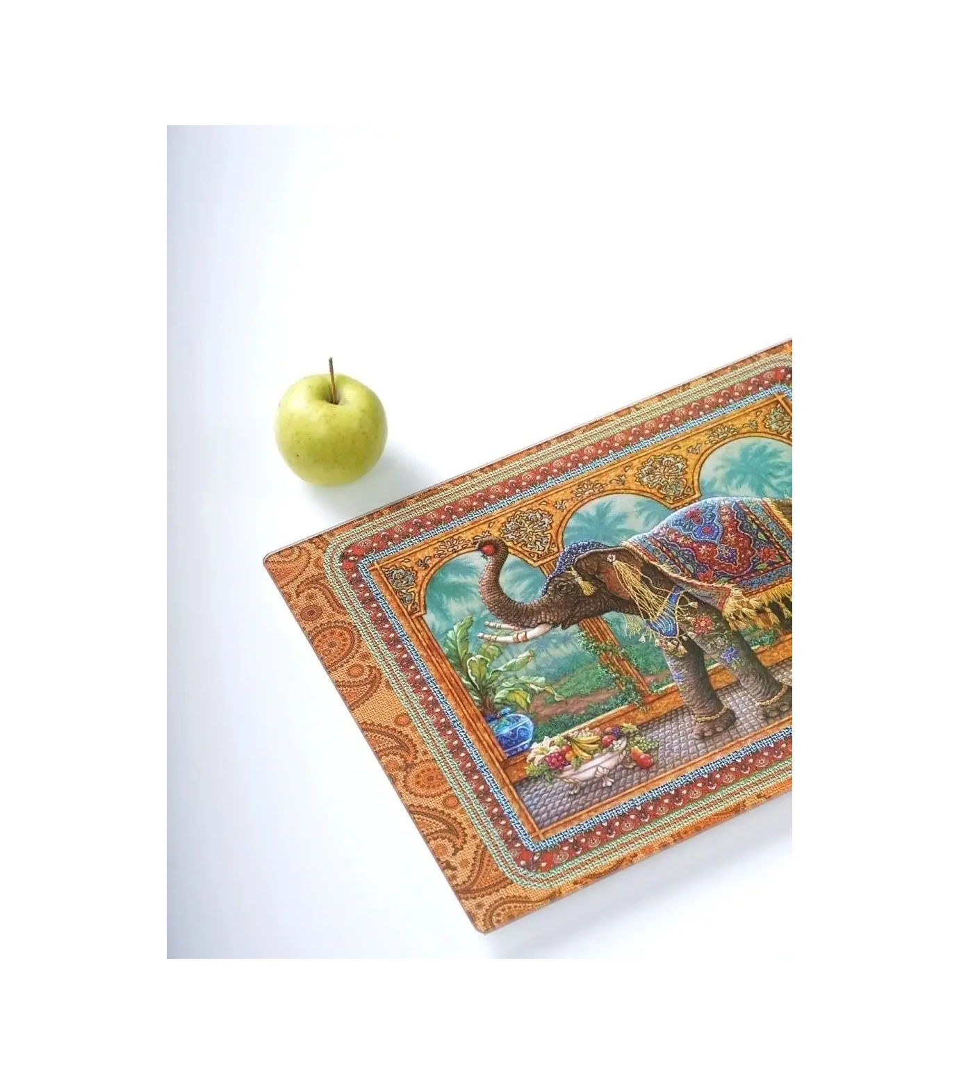 Gift'n'home Cam Mutfak Kesme Tahtası Ayaklı 26308674 Hardal Rengi