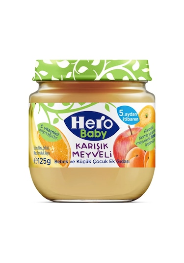 Hero Baby Karışık Meyveli 5+ Ay Kavanoz Maması 125 G