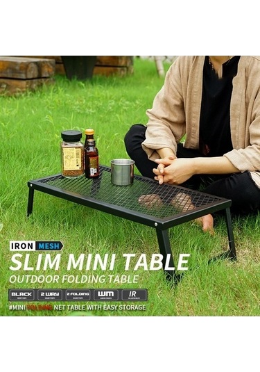 Bloomnest Pratik Katlanır Barbekü Ağırlılıklı Masa - Taşınabilir Su Geçirmez Kamp Masa Siyah