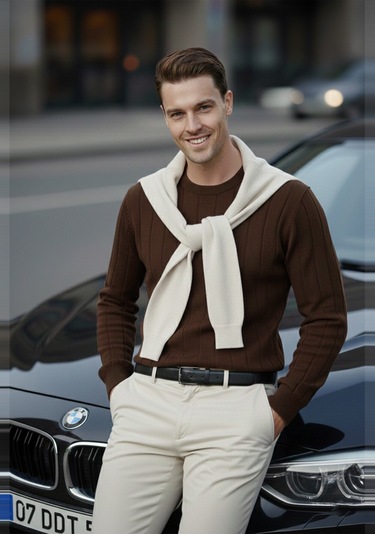 Deepsea Kahve Dar Kesim Likralı Erkek Triko Kazak Bisiklet Yaka Şık Tasarım 2605433 Kahve Deepsea Kahve Dar Kesim Likralı Erkek Triko Kazak Bisiklet Yaka Şık Tasarım 2605433 Kahve