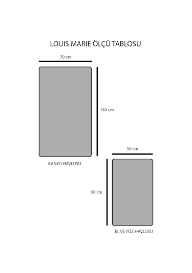 Louis Marie Reyna 2'li Banyo Havlu Seti %100 Pamuk Somon