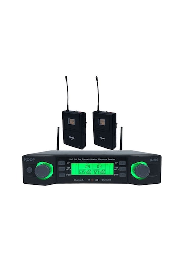 Roof R-203 2 Yaka 2 Kanal Uhf Telsiz Mikrofonu