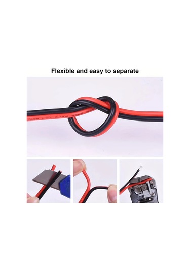 Globalbloom 12 Awg 602.36 İnç Kırmızı Siyah Bakır Kaplı Alüminyum Hoparlör Kablosu