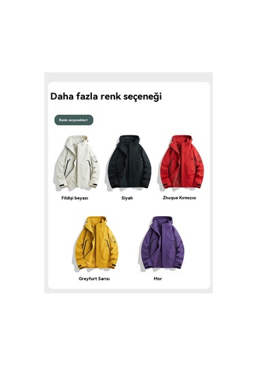 Erkek Ve Kadın Dağ Ceketleri, Rüzgar Geçirmez Ve Su Geçirmez, Açık Hava Sporları İçin İnce Kapüşonlu Fildişi