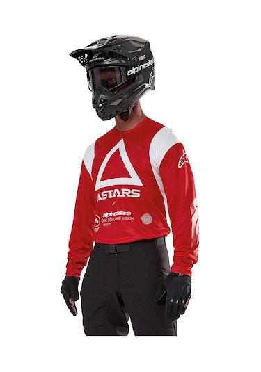 Alpinestars Techdura Off-road Enduro Motosiklet Jerseyi Kırmızı