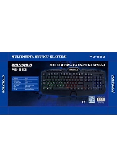 Polygold PG-963 Multimedya Işıklı Oyuncu Gaming Klavye