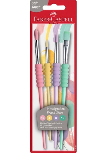 Fırça Seti 4'lü Paket 4-8-10-12 Numara Faber Castell Fırça Seti 4