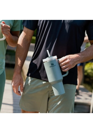 Stanley Quencher Pipetli Termos Bardak 1.18 Lt - Yeşil