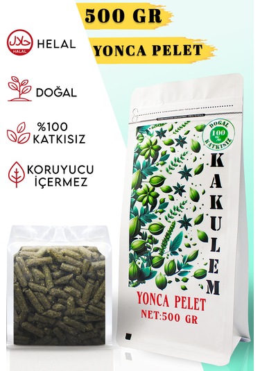 Kakulem Sertifikalı Tavşan Hamster Kemirgen Yonca Pelet Yem 500 G