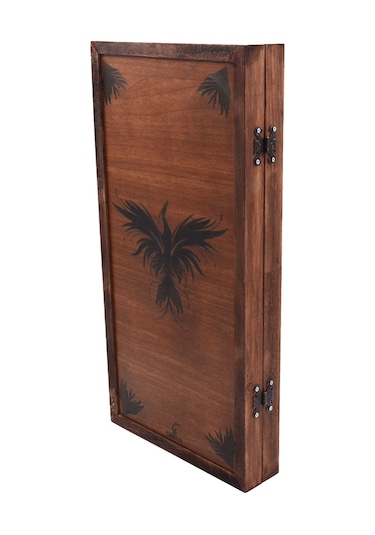 Simya Figür Tavla Anka Kuşu (Ceviz Kaplama)