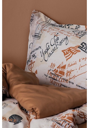 Voyager 210 Tc 83 Tel Dijital Pamuk Saten Tek Kişilik Nevresim Takımı Çok Renkli